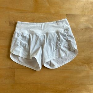 Lululemon Speed Shorts white